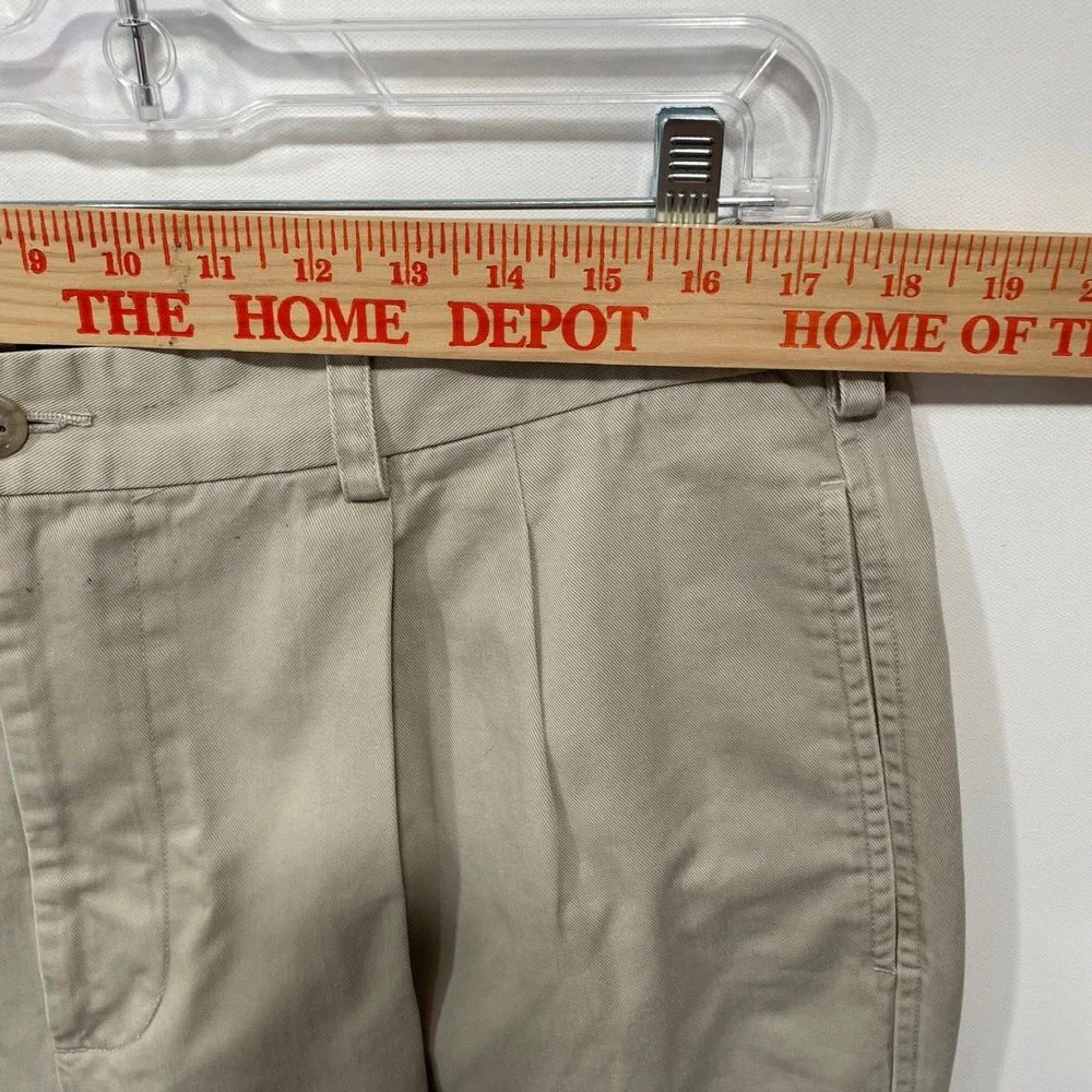 Banana Republic Smithfield‎ Chino Pants Mens 38x32 Pleated Khaki Cotton Blend